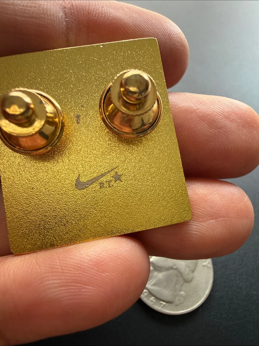 Nike Gold Tone Enamel Lapel Pin Set - Black and Gold Accent set of 6